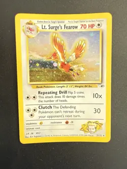Pokemon Gym Heroes Lt. Surge's Fearow Holo 7/132 - LP/MP - Image 3