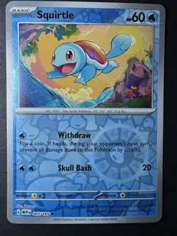 Roller Error Squirtle 007/165 Common 151 Pokemon Reverse Holo Near Mint - Image 1