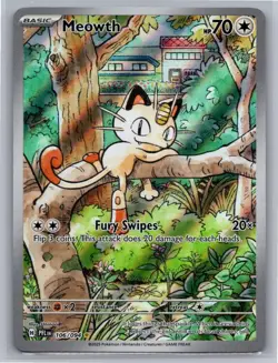 Meowth 106/094 Illustration Rare Phantasmal Flames Pokemon Holo Near Mint 1A - Image 1