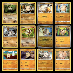 12x Brocks Mankey Lot Primeape Mankey Gym Heroes Pokemon Cards Collection Set - Image 1