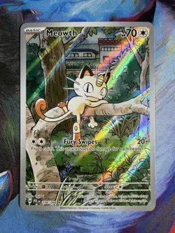 Pokemon TCG Meowth 106/094 Illustration Rare Full Art Holo English 70 HP - Image 1