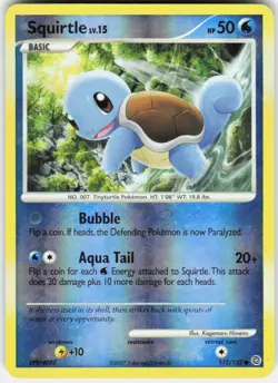 Squirtle 112/132 Common Secret Wonders Pokemon Reverse Holo Moderately Played - Image 1