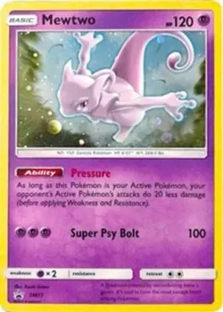 Moderately Played Mewtwo - SM77 - Promo - SM Black Star Promo Pokemon SM Promos - Image 1