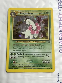 Pokemon TCG Neo Genesis Meganium 10/111 Holo Rare Unlimited 100 HP Eng 2000 - Image 1