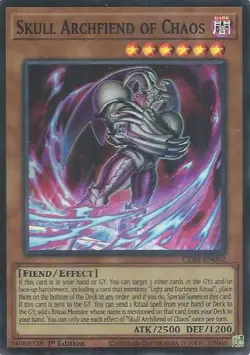 Skull Archfiend of Chaos CORI-EN002 Super Rare 1st Edition Yu-Gi-Oh Card - Image 1