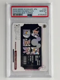 PSA 10 2023 Weiss Schwarz Disney 100 Dancing Celebration #107 Box Topper - Image 1