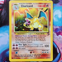 ​Vintage Pokemon Card - Charizard Holo 4/130 Base Set 2 - RARE HOLO SWIRL - LP - Image 1