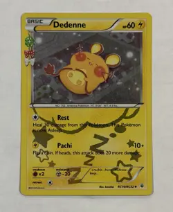 Pokemon Dedenne Card RC10/RC32 Holo Uncommon LP Generations Radiant Collection - Image 1
