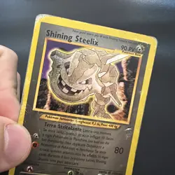 Pokemon Card Shining Steelix 112/105 Cosmos Holo Set Neo Destiny ITA poor - Image 2