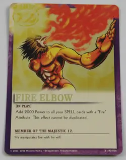 Zatch Bell! the Card Battle Majestic 12 Foil Promo Card: Fire Elbow MJ-008 - Image 1