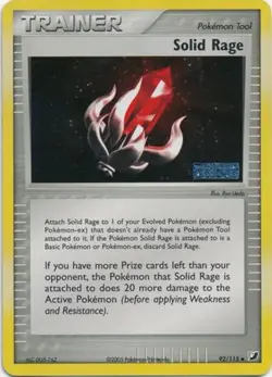 Moderately Played, English Pokemon Reverse Holo Solid Rage - 92/115 - Uncommon - - Image 1