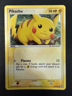 POKEMON PIKACHU FIRE RED LEAF GREEN HOLO CARD - Image 1