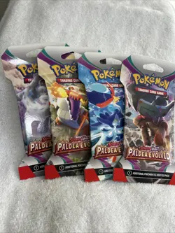 Pokemon Paldea Evolved Booster Packs (x4) - 10 Cards per Pack - SEALED - Image 1