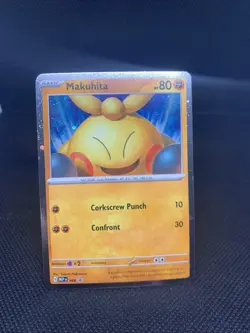 Pokemon TCG Makuhita Mega Evolution Promo Card Cosmic Holo 068 NM - Image 1
