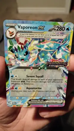 Vaporeon ex - (Prismatic Evolutions Stamp) 023/131 Miscellaneous Cards &... - Image 2