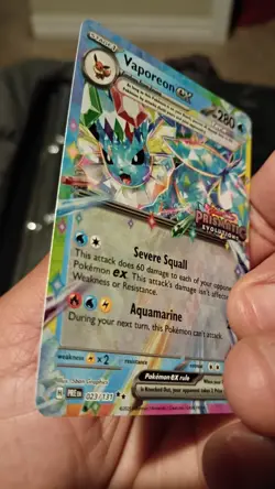 Vaporeon ex - (Prismatic Evolutions Stamp) 023/131 Miscellaneous Cards &... - Image 3