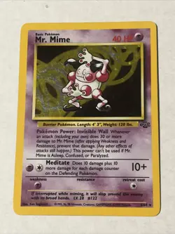 Mr. Mime 1st Edition 06/64 Jungle Holo Rare 1999 Pokemon Card - Image 1