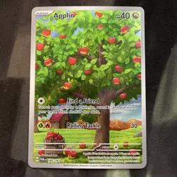 Applin 185/167 Sv06: Twilight Masquerade Holo Pokemon Card Full Art - Image 1