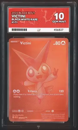Victini | ACE GEM MINT 10 | BWR GRADED CARD 171/086 - Black Bolt (PERFECT SUBS) - Image 3
