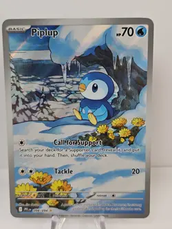Pokemon Card TCG: Piplup 098/094 Illustration Rare (IR) ME: Phantasmal Flames NM - Image 1