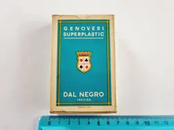 CARTE DA GIOCO GENOVESI DAL NEGRO SUPER PLASTIC ORIGINAL VINTAGE PLAYING CARD - Image 1