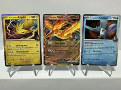 Zapdos Moltres Articuno Pokemon Team Rocket's BIRDS Destined Rivals 3 Card Set - Image 1