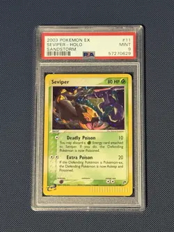 PSA 9 Seviper 11/100 EX Sandstorm Holo Rare Pokemon Card - Image 1