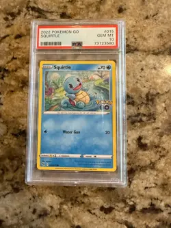 Pokemon Go Squirtle collector card Gem MT 10/PSA - Image 1