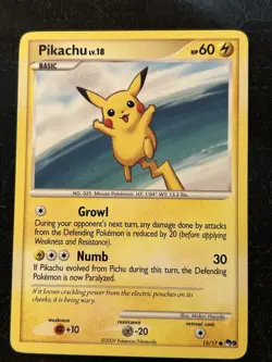 Pikachu - 15/17 - Pokemon Pop Series 9 Non-Holo Card LP/MP - Image 1