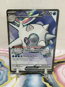 Pokemon TCG Cetitan EX Full Art Ultra Rare Holo Card 210/182 - Image 1