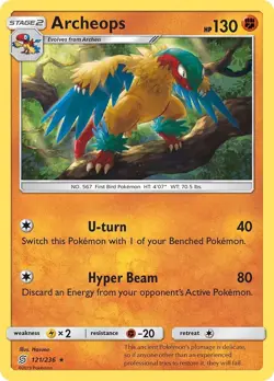 Archeops 121/236 SM - Unified Minds Pokemon Card NM - Image 1