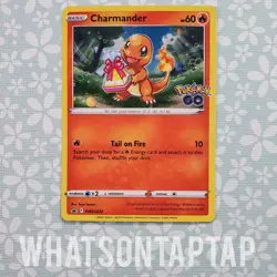 Pokemon Card Charmander SWSH232 Black Star Promo Pokemon GO Pin Collection LP - Image 1