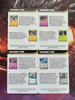 Pokemon Pitch Black Mega Evolution Trainer Tips Art Cards COMPLETE Full Set 🔥 - Image 4