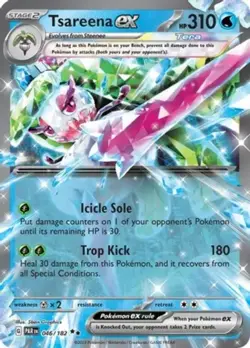 Moderately Played, English Pokemon Holo Tsareena ex - 046/182 - Double Rare SV - - Image 1