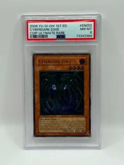 2006 YU-GI-OH! CDIP-CYBERDARK IMPACT 1ST ED-ULTIMATE RARE CYBERDARK EDGE PSA 8 - Image 1