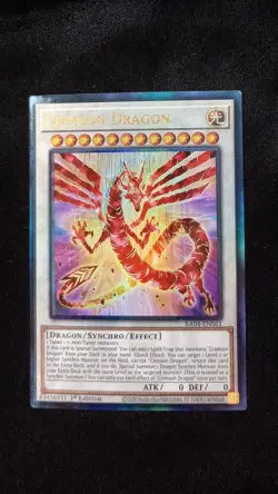 YuGiOh! TCG Crimson Dragon RA04-EN061 Ultimate Rare - Near Mint - Image 1