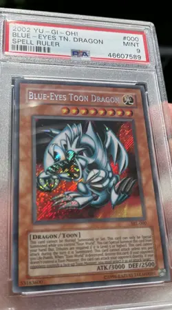 2002 Yu-Gi-Oh! Spell Ruler Blue Eyes Toon Dragon PSA 9 Mint SRL-000 - Image 1
