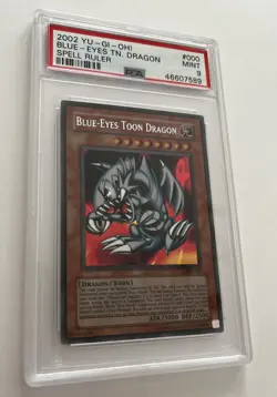 2002 Yu-Gi-Oh! Spell Ruler Blue Eyes Toon Dragon PSA 9 Mint SRL-000 - Image 2
