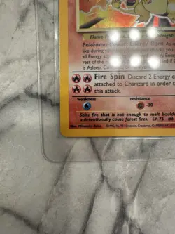 Pokemon TCG Charizard 4/102 Base Set Holo Rare 1999 English 120 HP - Image 3