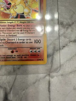 Pokemon TCG Charizard 4/102 Base Set Holo Rare 1999 English 120 HP - Image 4