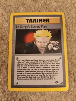 Pokemon TCG LT Surges Secret Plan 107/132 Gym Challenge Non-Holo Rare Card - LP - Image 1