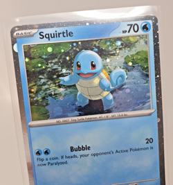 Squirtle SVP 048 + Galaxy Swirl Pokemon 151 Holo Black Star Promo TCG Card ENG - Image 1
