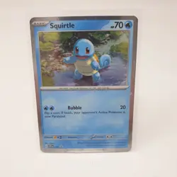 Squirtle SVP 048 + Galaxy Swirl Pokemon 151 Holo Black Star Promo TCG Card ENG - Image 3