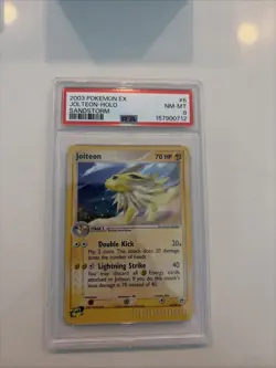 2003 Pokemon EX Jolteon Holo Sandstorm #6 PSA 8 - Image 1