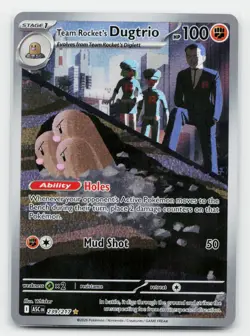 Team Rocket's Dugtrio Illustration Rare ME: Ascended Heroes 239/217 Pokemon TCG - Image 1