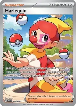 Harlequin 163/086 Holo Ultra Rare White Flare Pokemon Near Mint - Image 1