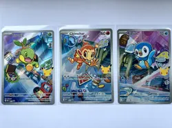 Pokemon First Partner (1) Full Art Promo Cards Turtwig Chimchar Piplup - Image 1
