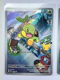 Pokemon First Partner (1) Full Art Promo Cards Turtwig Chimchar Piplup - Image 2