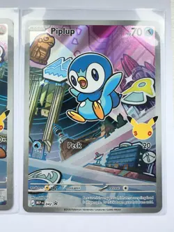 Pokemon First Partner (1) Full Art Promo Cards Turtwig Chimchar Piplup - Image 4