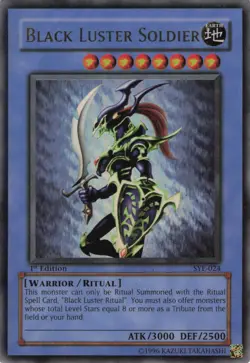 Yugioh Black Luster Soldier SYE-024 Ultra Rare 1st Edition LP - Image 1